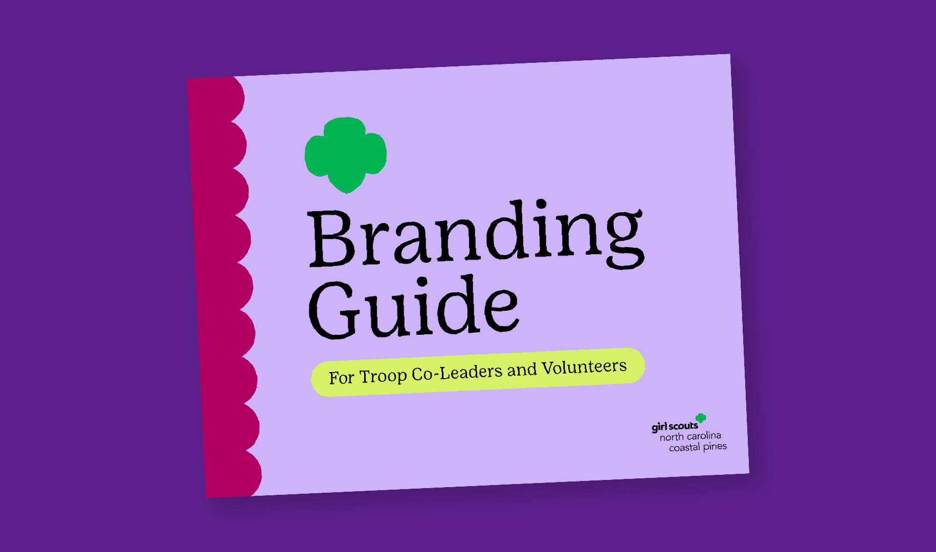 lilac branding guide cover on purple background